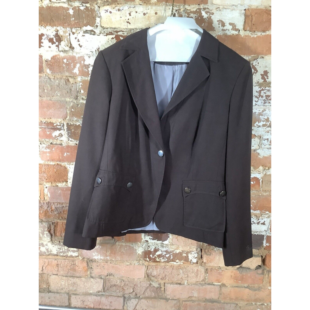 Women’s‎ Blazer Worthington One Button Long Sleeve Black Jacket Size 10 Career